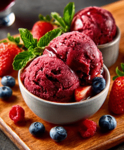Keto Federweißer-Sorbet mit Erythrit