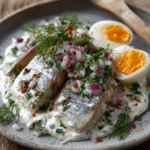 Keto Heringssalat nach Art Matjes (mit saurer Sahne & Dill)
