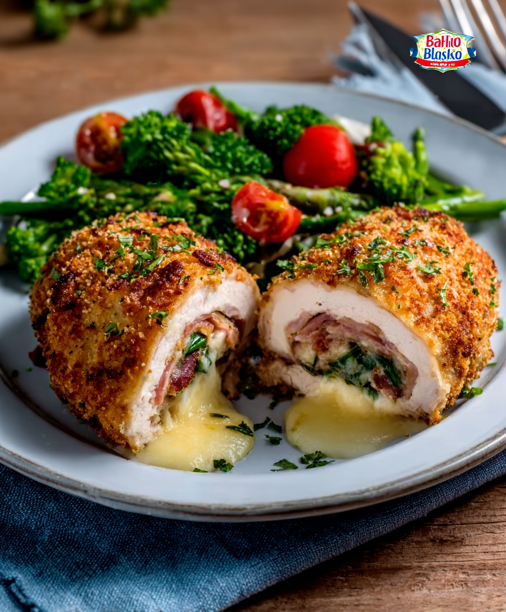 Keto-Hähnchen-Cordon-Bleu mit Mandelpanade: Ein Genuss!