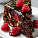 Keto-Himbeer-Schokoladen-Torte mit Avocado-Ganache
