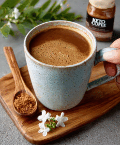 Keto-Kokos-Milchkaffee mit Collagen-Pulver