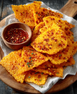 Keto-Käse-Chips mit Paprika-Gewürz