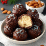 Keto-Marzipan-Kugeln mit dunkler Schokolade
