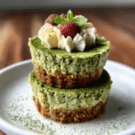 Keto Matcha-Käsekuchen