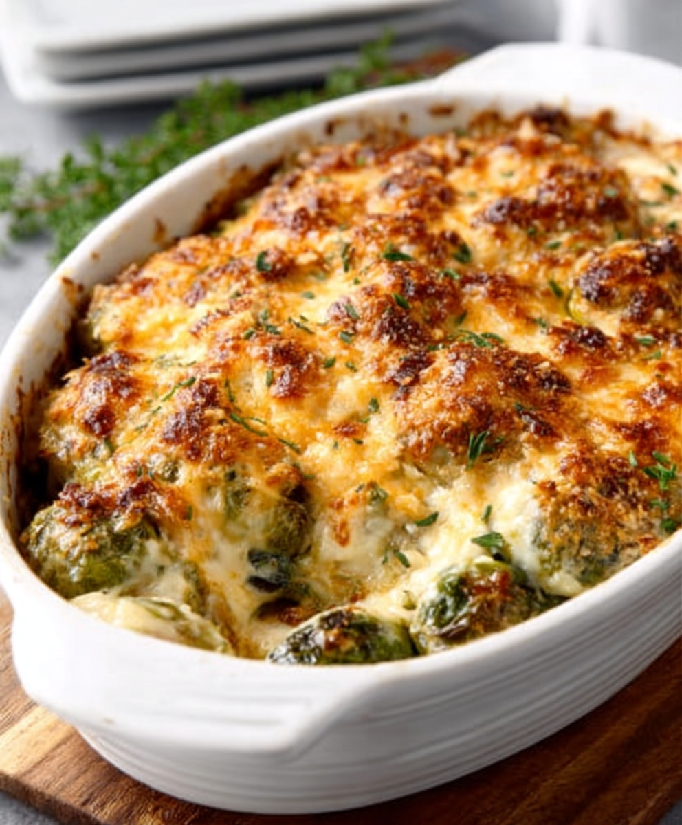 Keto-Rosenkohl-Gratin mit Pecorino: Ein Genuss, der begeistert!