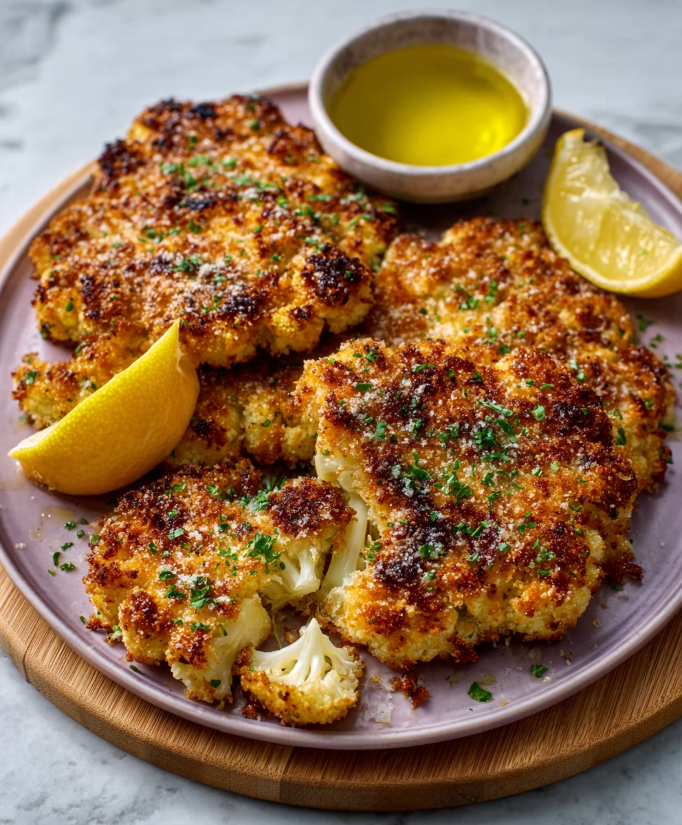 Keto-Schnitzel aus Blumenkohl mit Parmesan-Panade: Gesund genießen!