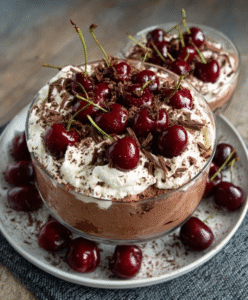 Keto Schwarzwälder Kirschmousse
