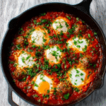 Keto Shakshuka mit Bratwurst