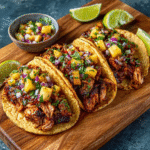 Keto-Tacos mit Pilz-Pastor und Low-Carb-Tortillas (aus Eiweißbrot)