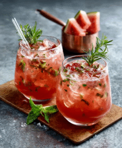 Keto Wassermelonen-Rosmarin-Eistee