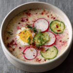 Keto Weißer Borscht (Kalte Buttermilch-Radieschen-Suppe)