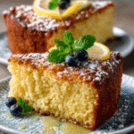 Keto-Zitronen-Olivenöl-Kuchen mit Erythrit