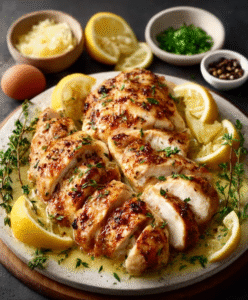 Keto Zitronen-Thymian-Salzkrusten-Huhn