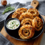 Keto Zwiebelmettbrötchen mit Mandelmehl