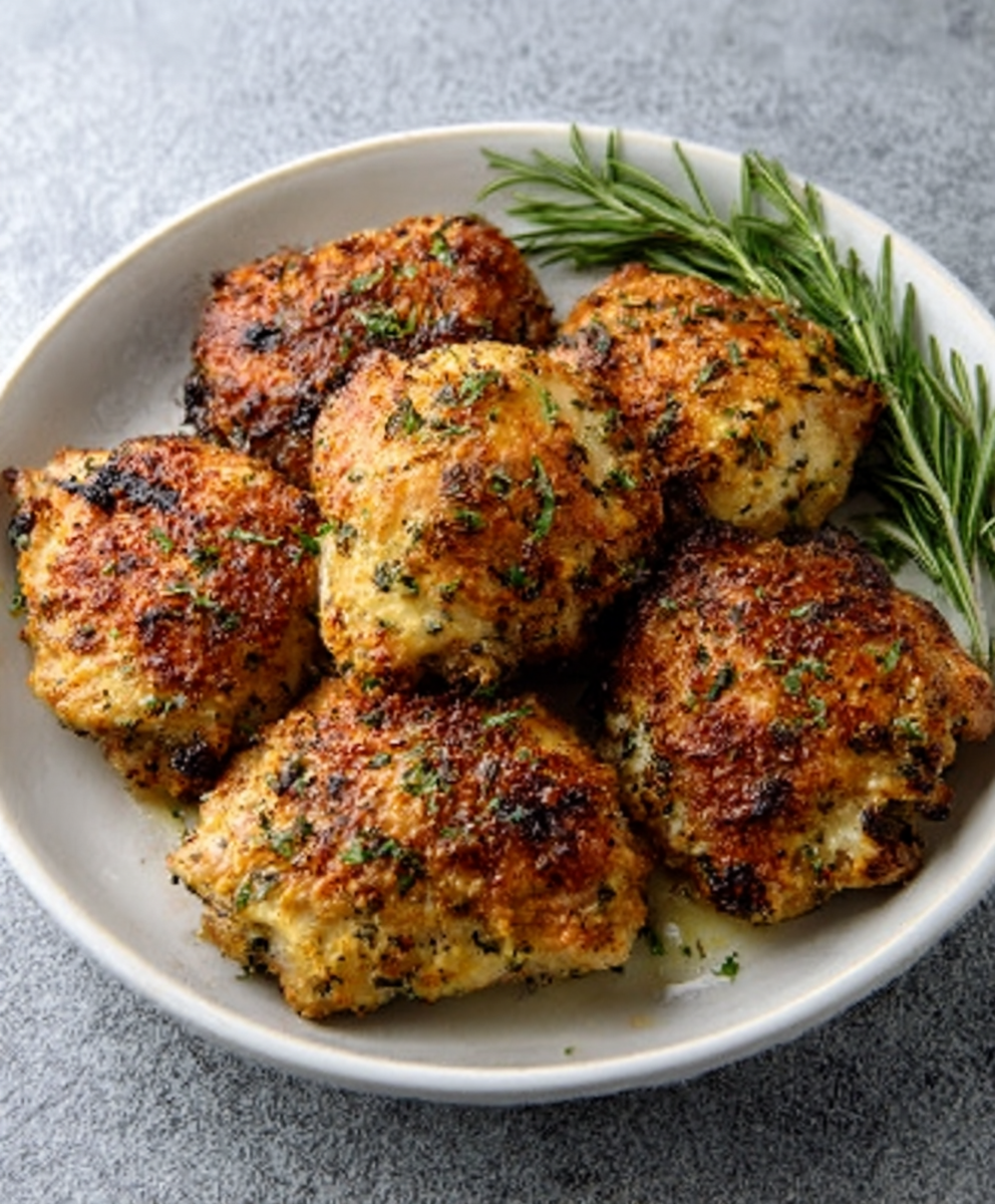 Knusprige Keto-Hähnchenkeulen mit Parmesan-Kruste: Genuss pur!