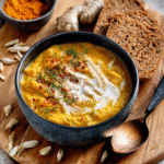 Kürbis-Kokos-Suppe mit Ingwer und Kurkuma