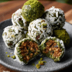 Matcha Kokos Energiebällchen