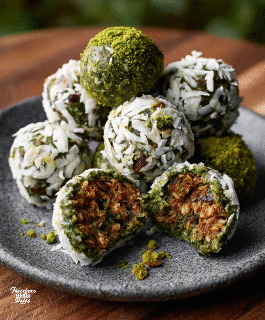 Matcha Kokos Energiebällchen: Für mehr Energie im Alltag! 4 Current image: Matcha Kokos Energiebällchen