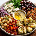 Mediterraner Keto-Teller (Feta, Oliven & Artischocken)