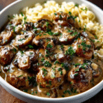 Pilz-Rahm-Geschnetzeltes ohne Mehl