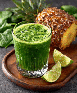 Spinat-Ananas-Collagen-Drink