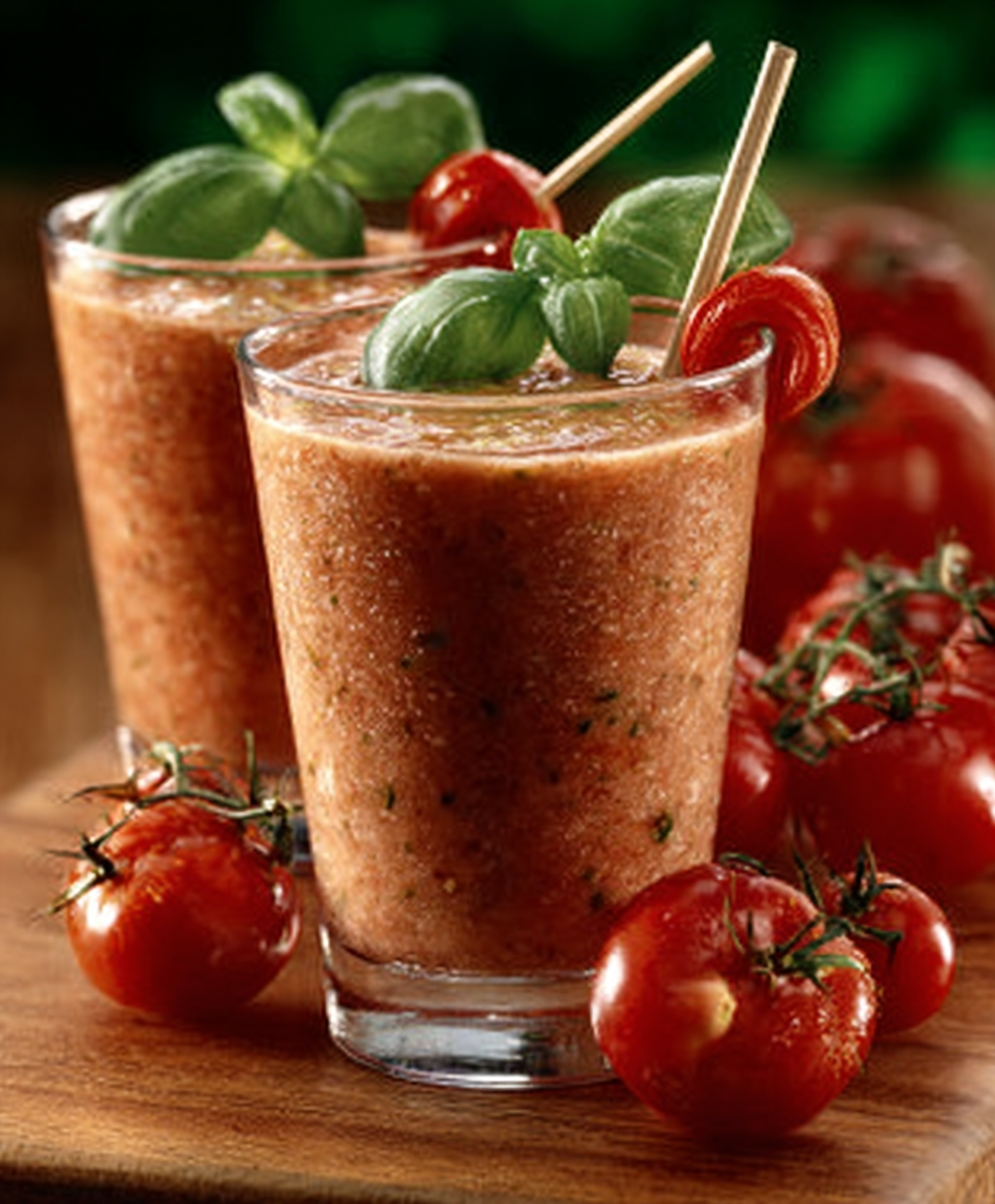 Tomaten-Basilikum-Olivenöl-Smoothie: Erfrischend und gesund!