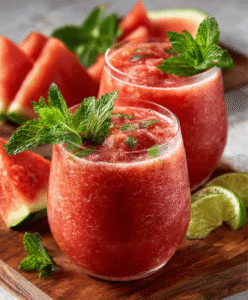 Wassermelonen-Minz-Elektrolyt-Slushie