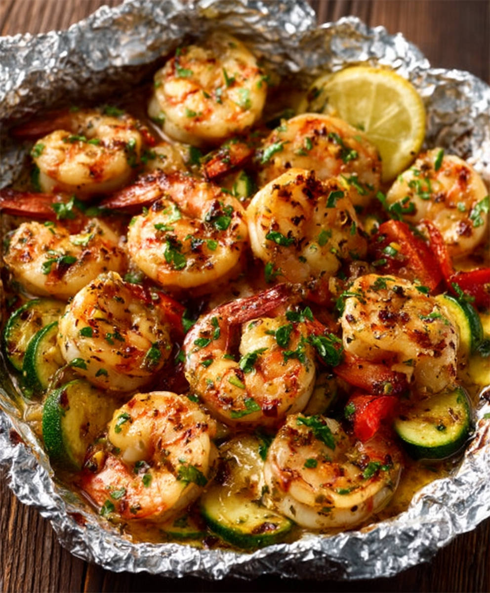 ketodiat 11 Zitronen-Knoblauch-Garnelen in Alufolie vom Grill: So gelingt’s!
