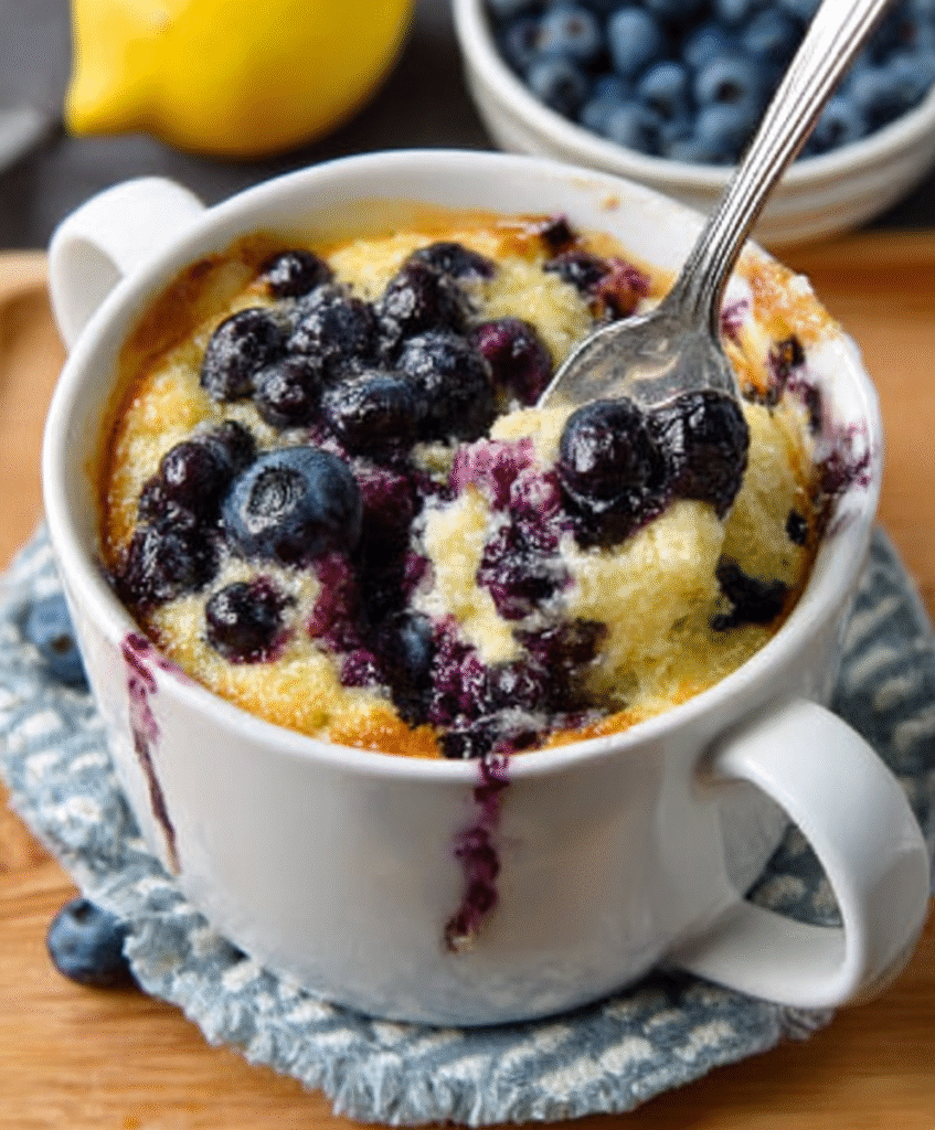 Zitronen-Mugcake mit Heidelbeeren: Ein köstlicher Genuss! 4 Current image: Zitronen-Mugcake mit Heidelbeeren
