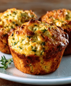 Zucchini-Feta-Keto-Muffins (herzhaft)