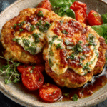 Blumenkohlsteaks mit Mozzarella