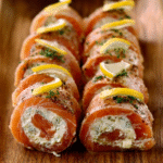 Cold Smoked Salmon Rolls with Horseradish Cream Cheese