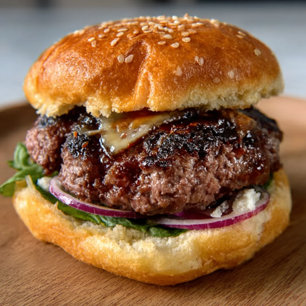 Dreifach-gebratener Whiskey-Burger: Geschmack, der begeistert!