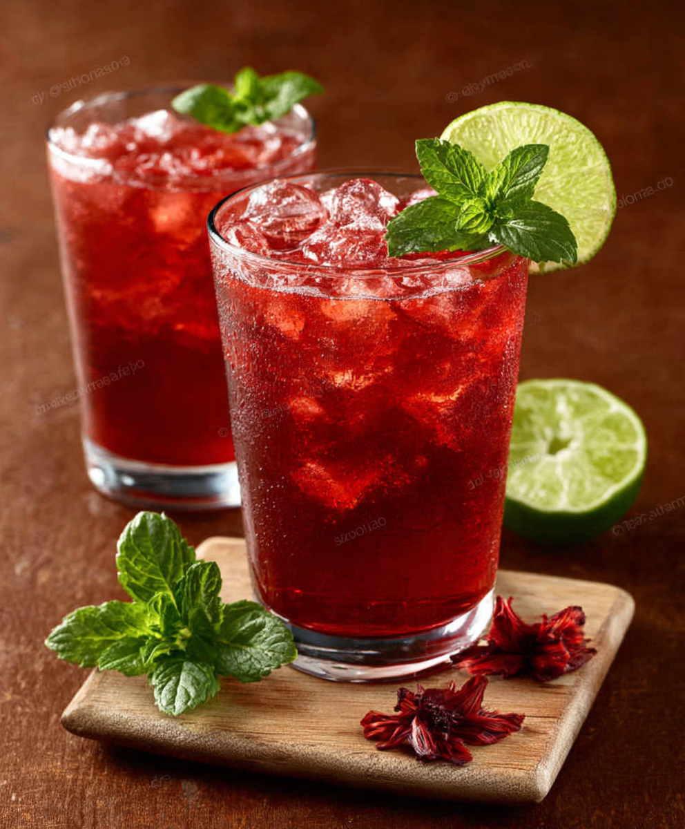 Eistee mit Hibiskus & Minze: Frisch und erfrischend genießen!