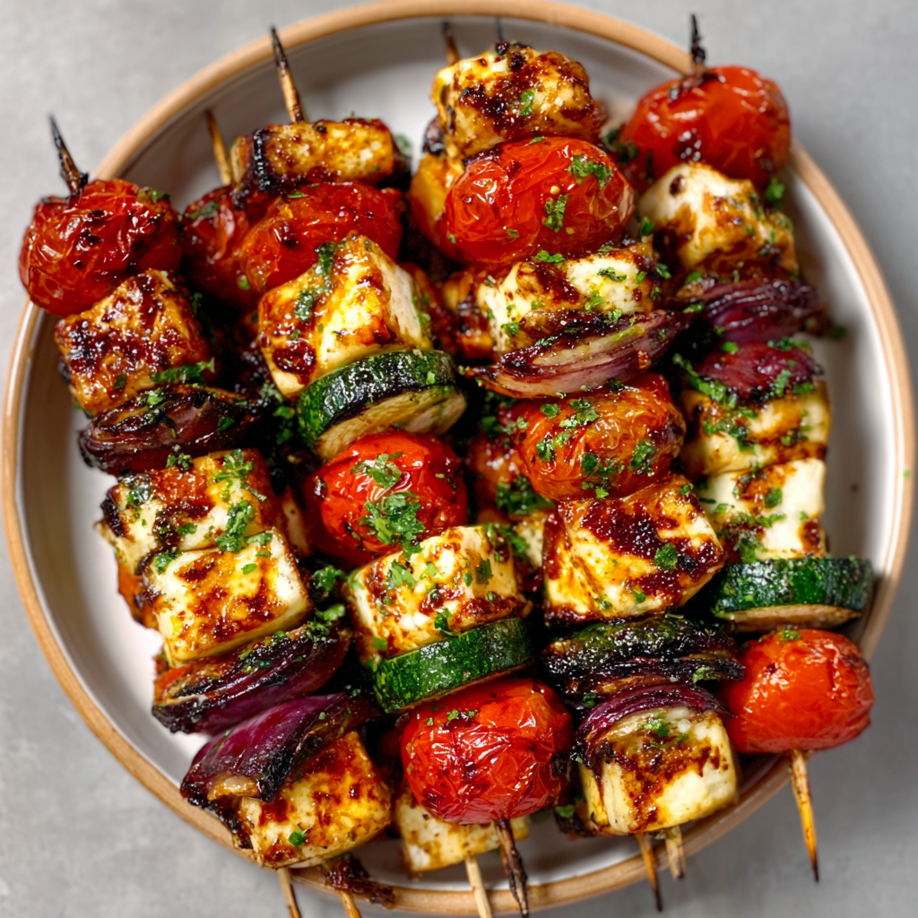 Gegrillte Halloumi-Gemüse-Spieße – Keto-Freundlich zum Verlieben!