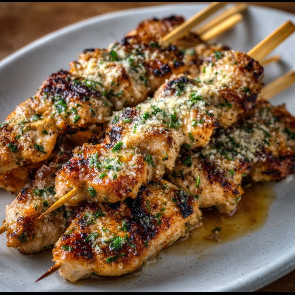 Gegrillte Ranch-Knoblauch-Parmesan-Hähnchenspieße – Keto-Style: Entdecke das perfekte Rezept für Low-Carb Genuss!