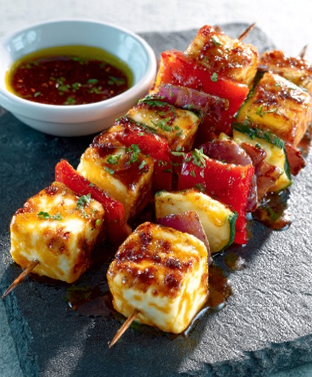 Halloumi-Gemüse-Grillspieße: So einfach gelingt es!