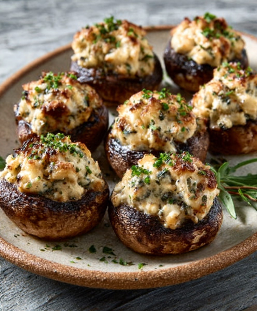 Herbed Cream Cheese-Stuffed Champignons: Ein köstliches Grillrezept!
