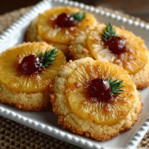 Keto-Ananas-Kekse (Zuckerfrei mit Aroma & Mandelmehl)