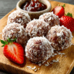 Keto Erdbeer-Kokos Energy Bites