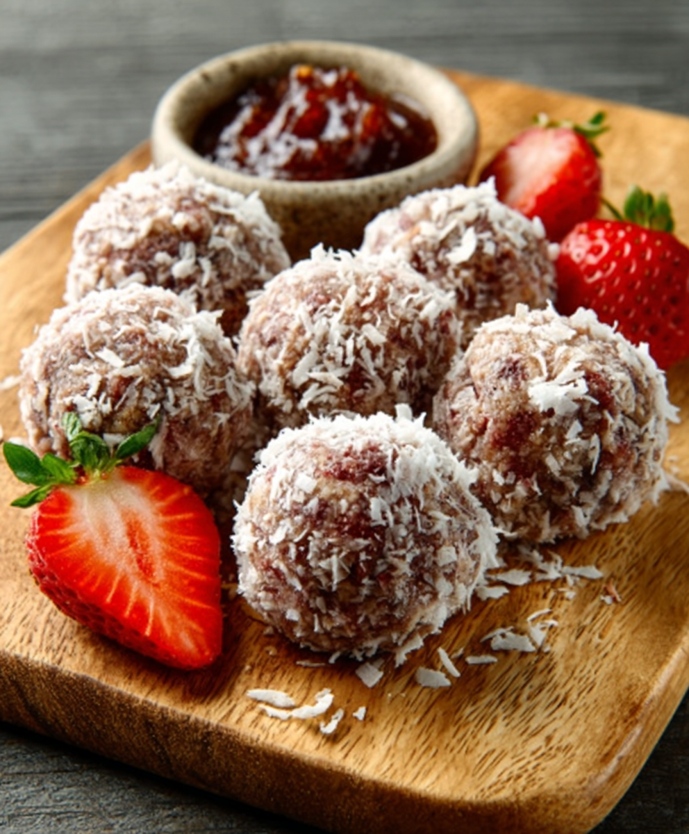 Keto Erdbeer-Kokos Energy Bites: Entdecke das perfekte Snack-Rezept!