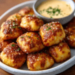 Keto Pretzel Bites with Obatzda Dip (Almond Flour Base)