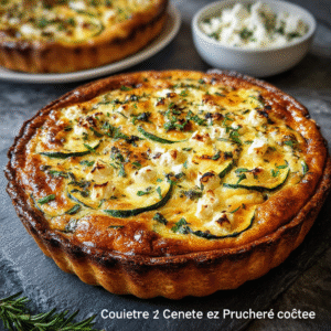 Keto-Quiche ohne Boden mit Zucchini & Ziegenkäse