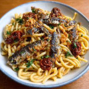 Keto-Sardinen-Pasta Sizilianischer Art (Mit Zoodles)