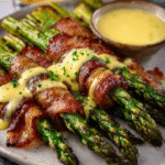 Keto Spargel Bacon Wraps with Hollandaise Drizzle