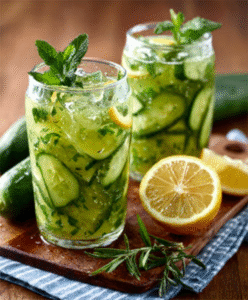 Keto-friendly Gurken-Minz Limo (No Sugar)
