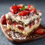 Low-Carb Erdbeer-Tiramisu mit Mascarponecreme