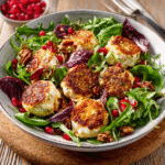 Salat mit Ziegenkäsebällchen