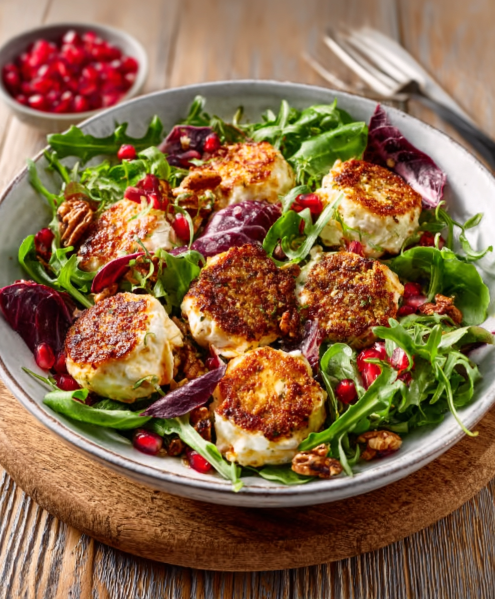 Salat mit Ziegenkäsebällchen: Entdecke das perfekte Rezept!