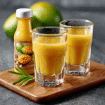 Scharfe Mango-Ingwer Shots
